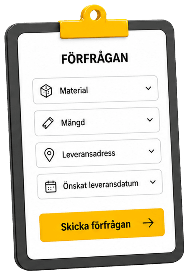 Bidstacker mobilvy – skapa förfrågan